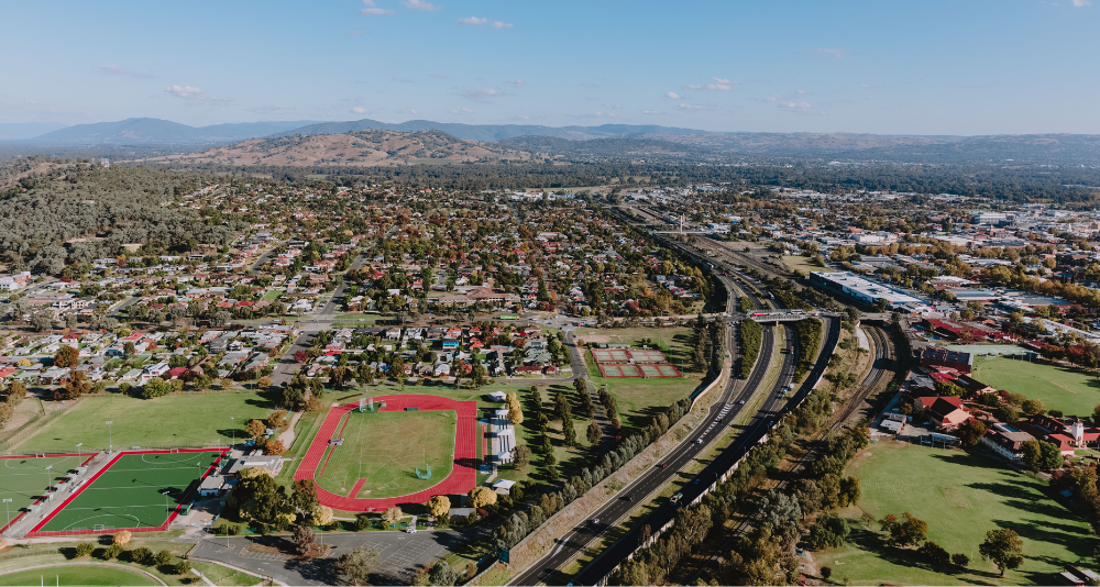 Aerial image of Albury Wodonga